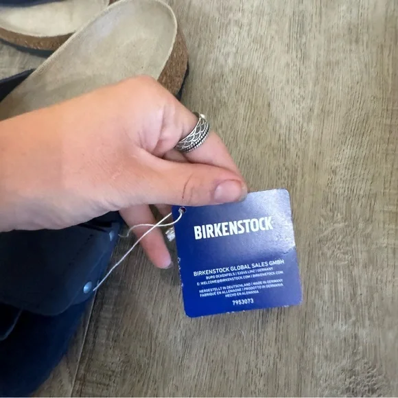 NWT Men's Navy Blue Suede Sandals Size EU 45 US 12 - Picture 5 of 5